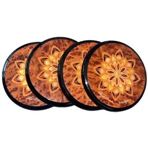 Vintage Sorrento- Italy 4 sunflower Coaster Set